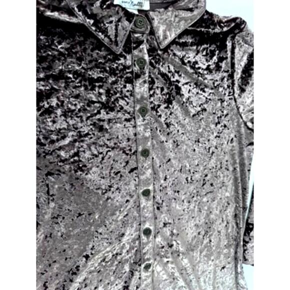 NWT!!"Simply Noelle"Brown Crushing It Velvet Blouse, Embroid.,SZ 12/14,Fairy - Picture 6 of 10